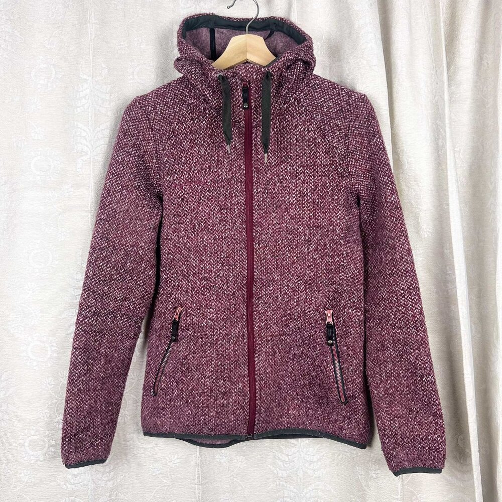 Mammut Kira Tour ML Hooded Knit Jacket Maroon